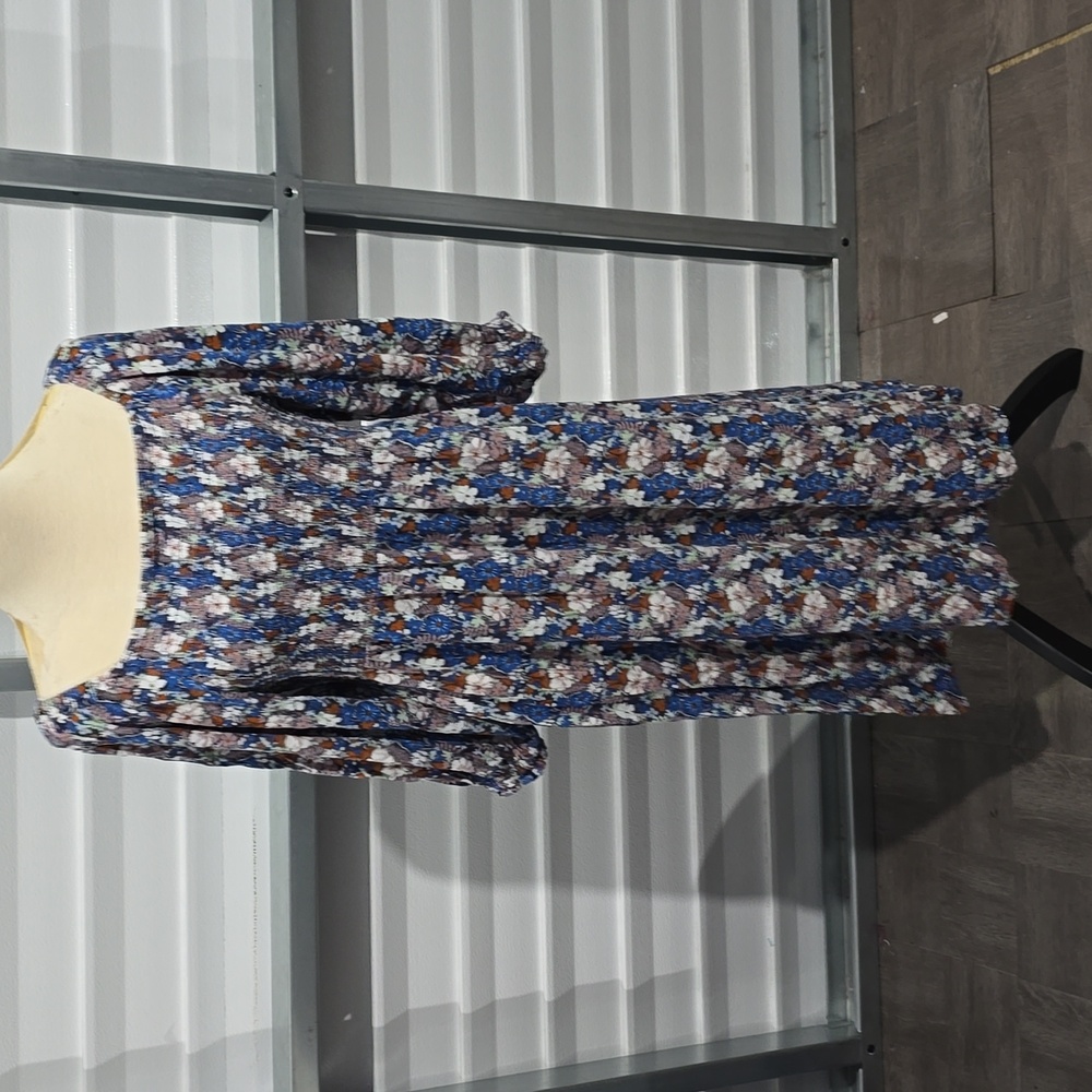 Ana tea length summer‎ dress XL Floral Pattern